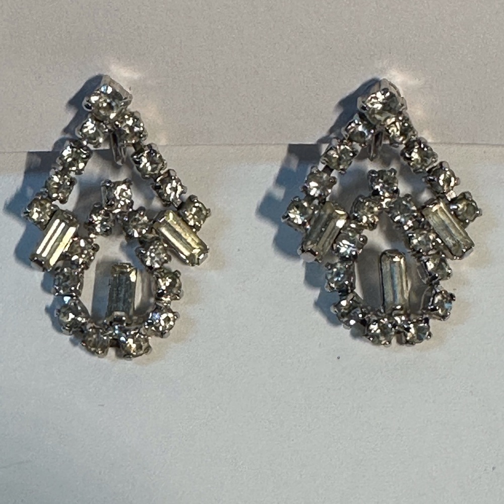 VTG rhinestone earrings bundle 2 for $25 offer